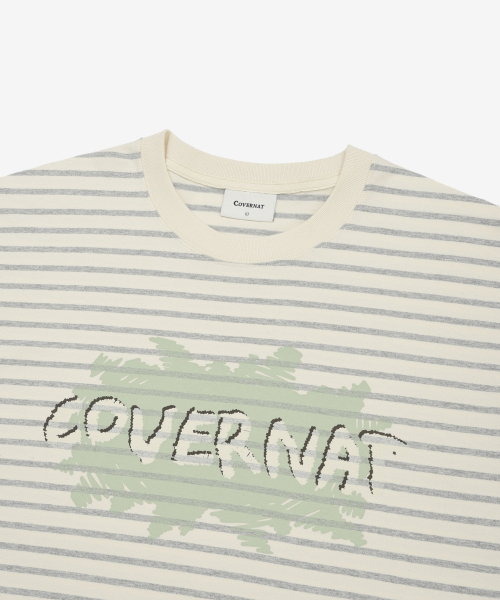 COVERNAT(カバーナット)の「マルチストライプグラフィックTシャツアイボリー(Tシャツ/カットソー・メンズ・その他・X-SMALL/SMALL/MEDIUM/LARGE/X-LARGE/XX-LARGE)」の6枚目の写真