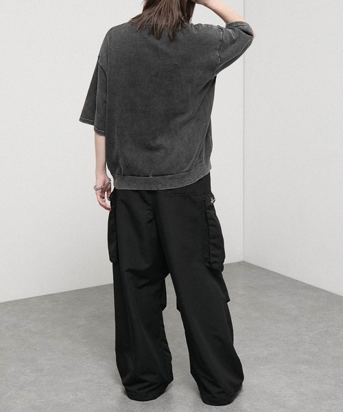 Alfred Alex（アルフレッドアレックス）の「【Alfred Alex】Faded Short Knit Polo / ヴィンテージライク ショート ニットポロシャツ（ポロシャツ・メンズ・グレー/ブラック/ワイン/ダークネイビー・M/L）」の5枚目の写真