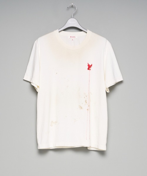 MASU（エムエーエスユー）の「【M A S U】WASTED RED ANGEL T-SHIRT（Tシャツ/カットソー・メンズ・ホワイト/ブラック/ダークグリーン・46/48）」の2枚目の写真