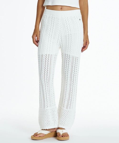 ROXY(ロキシー)の「ROXY/ロキシー ロングパンツ ニットパンツ セットアップ対応 TIDE OVER PANTS RPT262050(その他パンツ・レディース・ブラック/キナリ・M/L)」の1枚目の写真