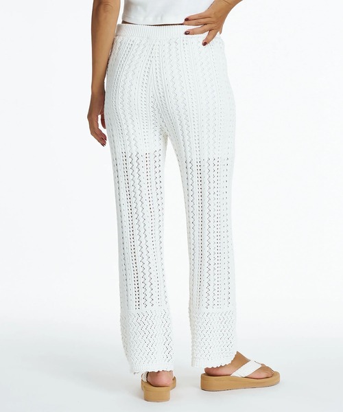 ROXY(ロキシー)の「ROXY/ロキシー ロングパンツ ニットパンツ セットアップ対応 TIDE OVER PANTS RPT262050(その他パンツ・レディース・ブラック/キナリ・M/L)」の4枚目の写真