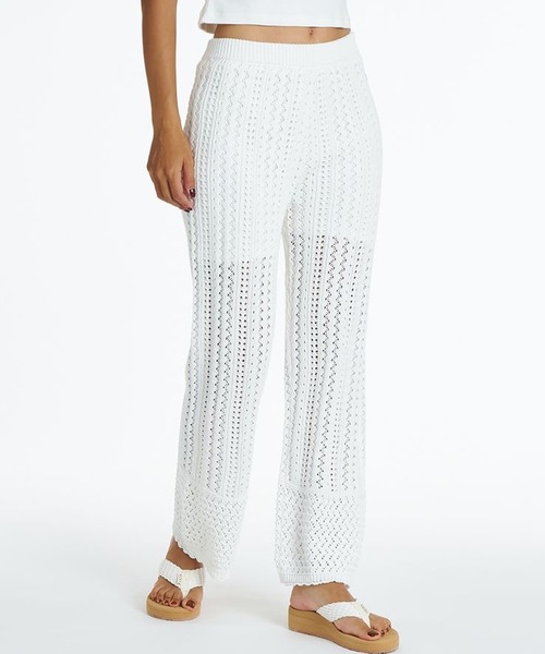 ROXY(ロキシー)の「ROXY/ロキシー ロングパンツ ニットパンツ セットアップ対応 TIDE OVER PANTS RPT262050(その他パンツ・レディース・ブラック/キナリ・M/L)」の3枚目の写真