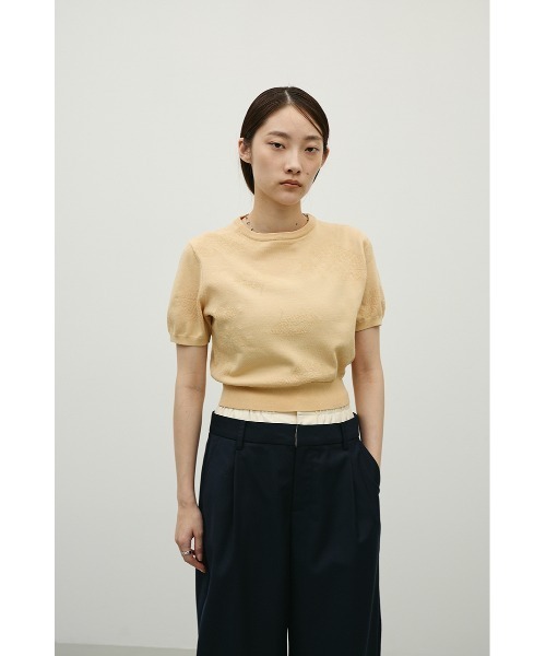 STYLEMIXER(スタイルミキサー)の「フラワージャガードニット(ニット/セーター・レディース・オレンジ系その他/ブラック/ホワイト・FREE)」の12枚目の写真