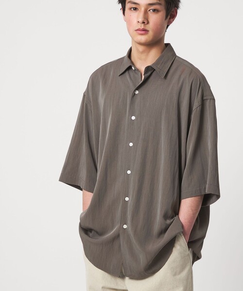 CITEN(シテン)の「<CITEN>フェードツイルビッグシャツ(シャツ/ブラウス・メンズ・ブラック/グレー・L/M)」の2枚目の写真
