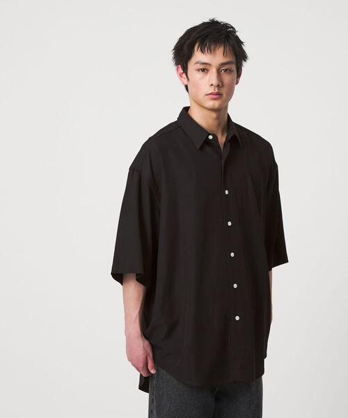 CITEN(シテン)の「<CITEN>フェードツイルビッグシャツ(シャツ/ブラウス・メンズ・ブラック/グレー・L/M)」の5枚目の写真