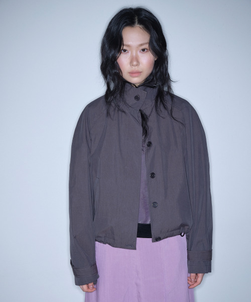 HOMEBODY THINGS(ホームバディ ティングズ)の「Stand Collar Jacket (CHARCOAL)(ブルゾン・レディース・その他・FREE)」の1枚目の写真