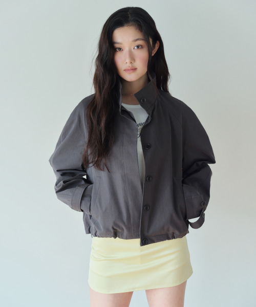 HOMEBODY THINGS(ホームバディ ティングズ)の「Stand Collar Jacket (CHARCOAL)(ブルゾン・レディース・その他・FREE)」の3枚目の写真
