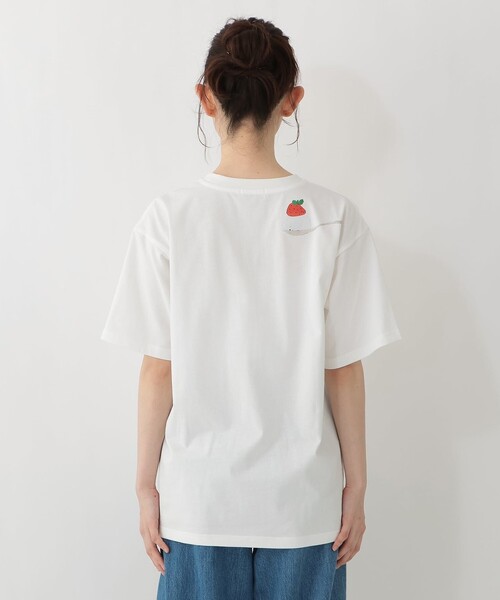 Afternoon Tea（アフタヌーンティー）の「Tシャツ/ホイップクリーム/YEYE（Tシャツ/カットソー・レディース・オフホワイト/ライトブルー・MEDIUM）」の3枚目の写真