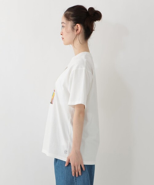 Afternoon Tea（アフタヌーンティー）の「Tシャツ/ホイップクリーム/YEYE（Tシャツ/カットソー・レディース・オフホワイト/ライトブルー・MEDIUM）」の4枚目の写真