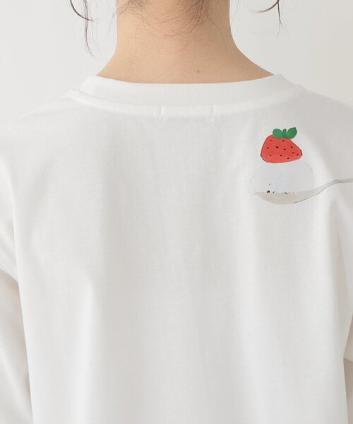 Afternoon Tea（アフタヌーンティー）の「Tシャツ/ホイップクリーム/YEYE（Tシャツ/カットソー・レディース・オフホワイト/ライトブルー・MEDIUM）」の7枚目の写真