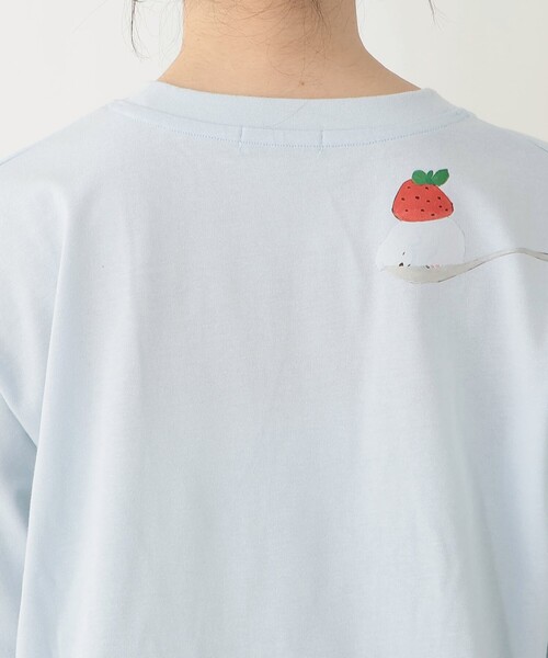 Afternoon Tea（アフタヌーンティー）の「Tシャツ/ホイップクリーム/YEYE（Tシャツ/カットソー・レディース・オフホワイト/ライトブルー・MEDIUM）」の10枚目の写真