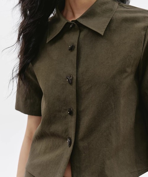 EIGHTHMONTH（エイスマンス）の「ショートスリーブシャツ EM26s074【EIGHTHMONTH】（シャツ/ブラウス・レディース・カーキ・S/M）」の16枚目の写真