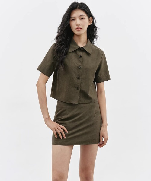 EIGHTHMONTH（エイスマンス）の「ショートスリーブシャツ EM26s074【EIGHTHMONTH】（シャツ/ブラウス・レディース・カーキ・S/M）」の5枚目の写真