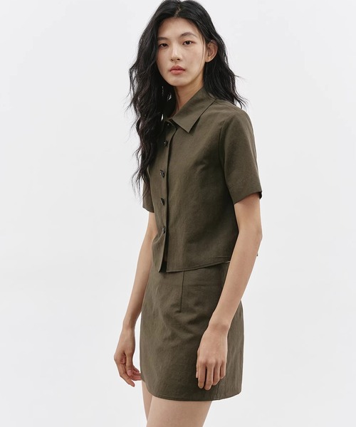EIGHTHMONTH（エイスマンス）の「ショートスリーブシャツ EM26s074【EIGHTHMONTH】（シャツ/ブラウス・レディース・カーキ・S/M）」の6枚目の写真