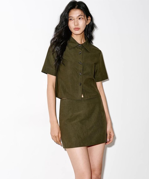 EIGHTHMONTH（エイスマンス）の「ショートスリーブシャツ EM26s074【EIGHTHMONTH】（シャツ/ブラウス・レディース・カーキ・S/M）」の9枚目の写真