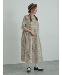 TSUHARU by Samansa Mos2 | 【LIBERTY FABRICS】Botanical Language柄ワンピース(ワンピース)