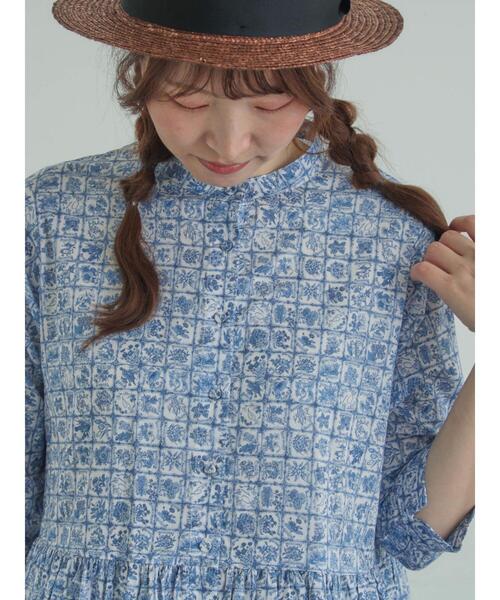TSUHARU by Samansa Mos2（ツハルバイサマンサモスモス）の「【LIBERTY FABRICS】Botanical Language柄ワンピース（ワンピース・レディース・キナリ/ブルー・F）」の16枚目の写真