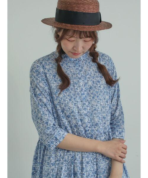 TSUHARU by Samansa Mos2（ツハルバイサマンサモスモス）の「【LIBERTY FABRICS】Botanical Language柄ワンピース（ワンピース・レディース・キナリ/ブルー・F）」の17枚目の写真