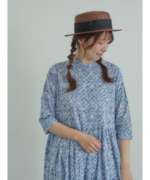 TSUHARU by Samansa Mos2（ツハルバイサマンサモスモス）の「【LIBERTY FABRICS】Botanical Language柄ワンピース（ワンピース・レディース・キナリ/ブルー・F）」の18枚目の写真