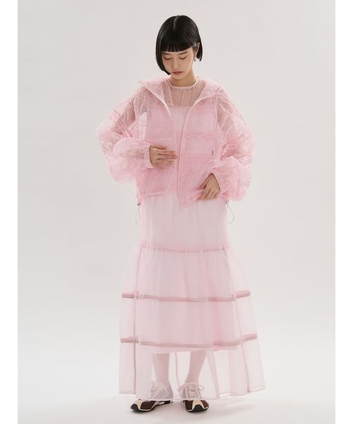 emmi（エミ）の「フラワーエンブロイダリーワンピース【セットアップ対応】/ハンドウォッシャブル（ワンピース・レディース・ピンク/ホワイト・1/0）」の11枚目の写真