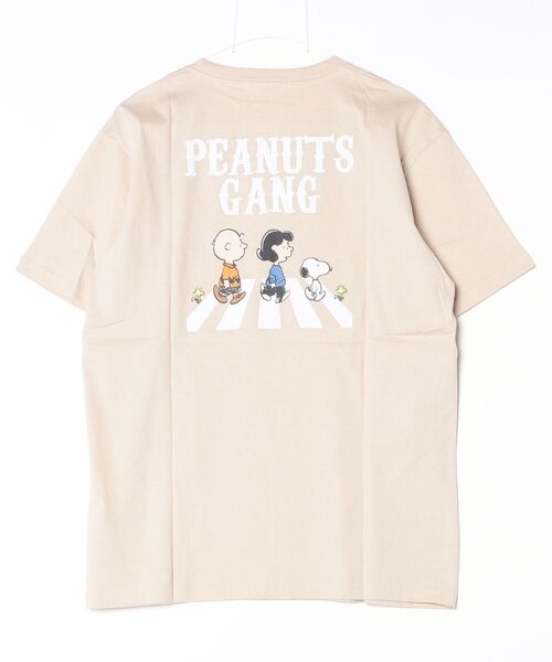 PEANUTS(ピーナッツ)の「PEANUTSプリントTシャツ 半袖(Tシャツ/カットソー・レディース・オフホワイト/グレイッシュベージュ/オートミール/ネイビー/ライトカーキ/ブラック・L/M/LL)」の12枚目の写真