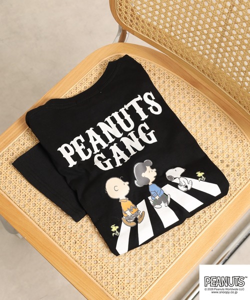 PEANUTS(ピーナッツ)の「PEANUTSプリントTシャツ 半袖(Tシャツ/カットソー・レディース・オフホワイト/グレイッシュベージュ/オートミール/ネイビー/ライトカーキ/ブラック・L/M/LL)」の2枚目の写真