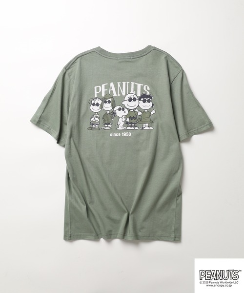 PEANUTS(ピーナッツ)の「PEANUTSプリントTシャツ 半袖(Tシャツ/カットソー・レディース・オフホワイト/グレイッシュベージュ/オートミール/ネイビー/ライトカーキ/ブラック・L/M/LL)」の17枚目の写真