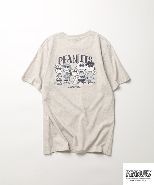 PEANUTS(ピーナッツ)の「PEANUTSプリントTシャツ 半袖(Tシャツ/カットソー・レディース・オフホワイト/グレイッシュベージュ/オートミール/ネイビー/ライトカーキ/ブラック・L/M/LL)」の22枚目の写真