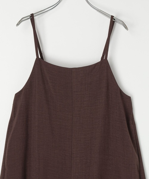 LEPSIM(レプシィム)の「《リネンライクドライシリーズ》キャミサロペット 637687(サロペット/オーバーオール・レディース・ブラック/ブラウン/ベージュ・FREE)」の5枚目の写真