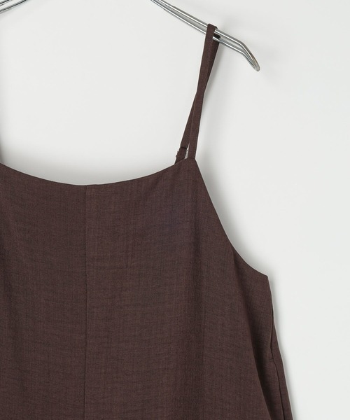 LEPSIM(レプシィム)の「《リネンライクドライシリーズ》キャミサロペット 637687(サロペット/オーバーオール・レディース・ブラック/ブラウン/ベージュ・FREE)」の6枚目の写真