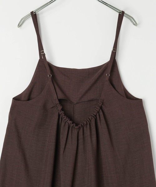 LEPSIM(レプシィム)の「《リネンライクドライシリーズ》キャミサロペット 637687(サロペット/オーバーオール・レディース・ブラック/ブラウン/ベージュ・FREE)」の9枚目の写真
