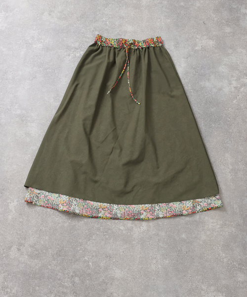 JOURNAL STANDARD LUXE（ジャーナルスタンダード　ラックス）の「リバティフラワー スカート（スカート・レディース・カーキ・FREE）」の3枚目の写真