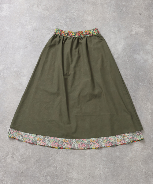 JOURNAL STANDARD LUXE（ジャーナルスタンダード　ラックス）の「リバティフラワー スカート（スカート・レディース・カーキ・FREE）」の4枚目の写真