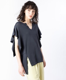 OSMOSIS | フレアースリーブスキッパーニットプルオーバー(ニット/セーター)