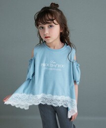 【WEB限定】ハンカチーフヘム裾肩あきTシャツ