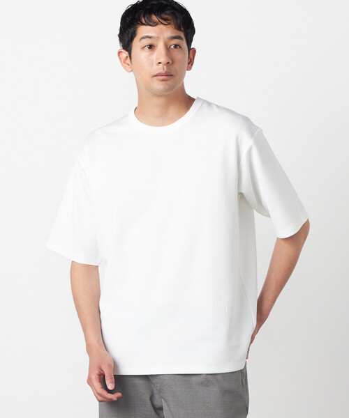 COMME CA ISM(コムサイズム)の「チェックジャガードTシャツ(Tシャツ/カットソー・メンズ・ライトグレー/ホワイト/ブルー/チャコール・LARGE/MEDIUM)」の11枚目の写真