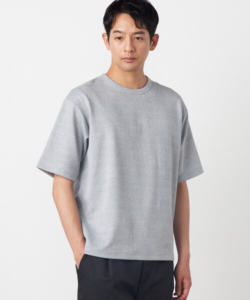 COMME CA ISM(コムサイズム)の「チェックジャガードTシャツ(Tシャツ/カットソー・メンズ・ライトグレー/ホワイト/ブルー/チャコール・LARGE/MEDIUM)」の8枚目の写真