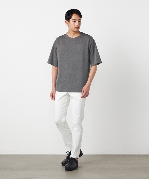COMME CA ISM(コムサイズム)の「チェックジャガードTシャツ(Tシャツ/カットソー・メンズ・ライトグレー/ホワイト/ブルー/チャコール・LARGE/MEDIUM)」の6枚目の写真