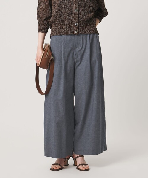 UNITED ARROWS（ユナイテッドアローズ）の「MANTECO POP ワイドパンツ（その他パンツ・レディース・その他7/クリーム/ブラック/ダークブラウン・38/36）」の4枚目の写真