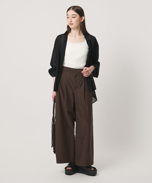 UNITED ARROWS（ユナイテッドアローズ）の「MANTECO POP ワイドパンツ（その他パンツ・レディース・その他7/クリーム/ブラック/ダークブラウン・38/36）」の13枚目の写真