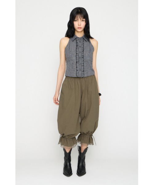 LAGUA GEM（ラグアジェム）の「MILITARY DRAWERS パンツ（その他パンツ・レディース・ブラック/カーキ/ホワイト・SMALL/MEDIUM）」の9枚目の写真