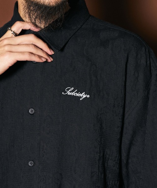 Subciety(サブサエティ)の「Flower jacquard shirt(シャツ/ブラウス・メンズ・イエロー/ミント/ブラック・SMALL/X-LARGE/LARGE/MEDIUM)」の18枚目の写真