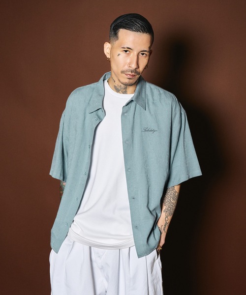 Subciety(サブサエティ)の「Flower jacquard shirt(シャツ/ブラウス・メンズ・イエロー/ミント/ブラック・SMALL/X-LARGE/LARGE/MEDIUM)」の8枚目の写真