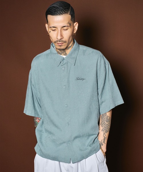 Subciety(サブサエティ)の「Flower jacquard shirt(シャツ/ブラウス・メンズ・イエロー/ミント/ブラック・SMALL/X-LARGE/LARGE/MEDIUM)」の9枚目の写真