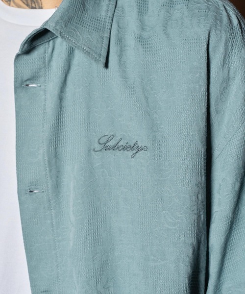 Subciety(サブサエティ)の「Flower jacquard shirt(シャツ/ブラウス・メンズ・イエロー/ミント/ブラック・SMALL/X-LARGE/LARGE/MEDIUM)」の10枚目の写真