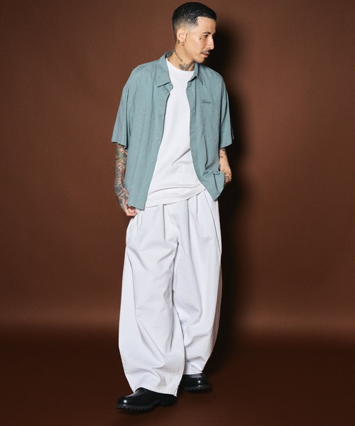 Subciety(サブサエティ)の「Flower jacquard shirt(シャツ/ブラウス・メンズ・イエロー/ミント/ブラック・SMALL/X-LARGE/LARGE/MEDIUM)」の11枚目の写真