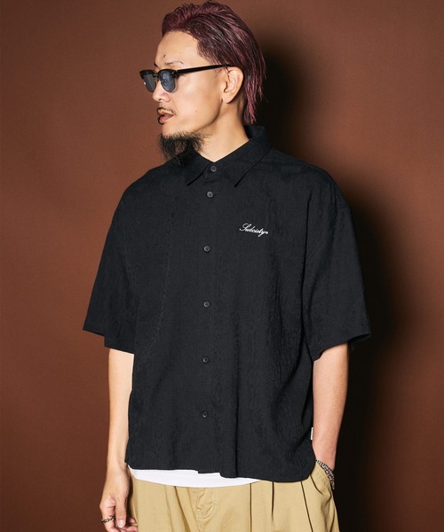 Subciety(サブサエティ)の「Flower jacquard shirt(シャツ/ブラウス・メンズ・イエロー/ミント/ブラック・SMALL/X-LARGE/LARGE/MEDIUM)」の16枚目の写真