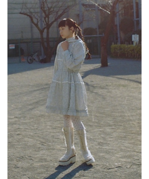 merry jenny（メリージェニー）の「ジャガードフードミニワンピース（ワンピース・レディース・オフホワイト/ミント/ピンク・FREE）」の18枚目の写真