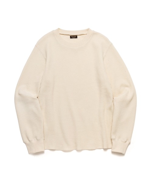 MR.OLIVE（ミスターオリーブ）の「RUGGED DOUBLE YARN WAFFLE / OUTRIDER CREW JERSEY /M263112（Tシャツ/カットソー・メンズ・ブラック/ナチュラル・MEDIUM/LARGE）」の7枚目の写真