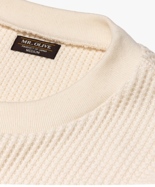 MR.OLIVE（ミスターオリーブ）の「RUGGED DOUBLE YARN WAFFLE / OUTRIDER CREW JERSEY /M263112（Tシャツ/カットソー・メンズ・ブラック/ナチュラル・MEDIUM/LARGE）」の10枚目の写真